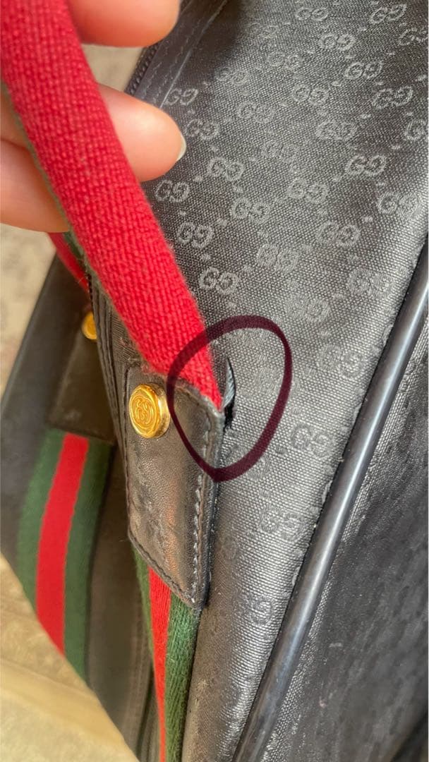 GUCCI ハンドバッグ 黒 ヴィンテージ