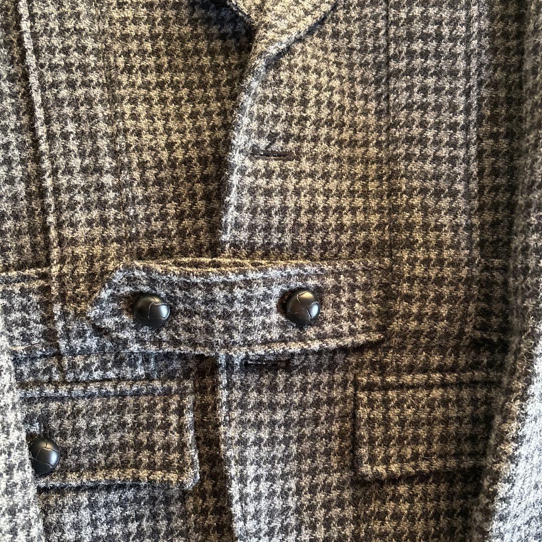 VAN グレー/ブラックチェック ダブルブレストジャケット