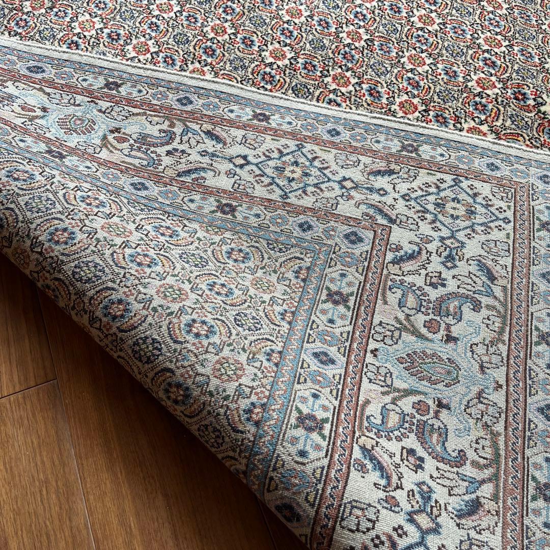 ムード産 ペルシャ絨毯 シルク入り 245×197cm