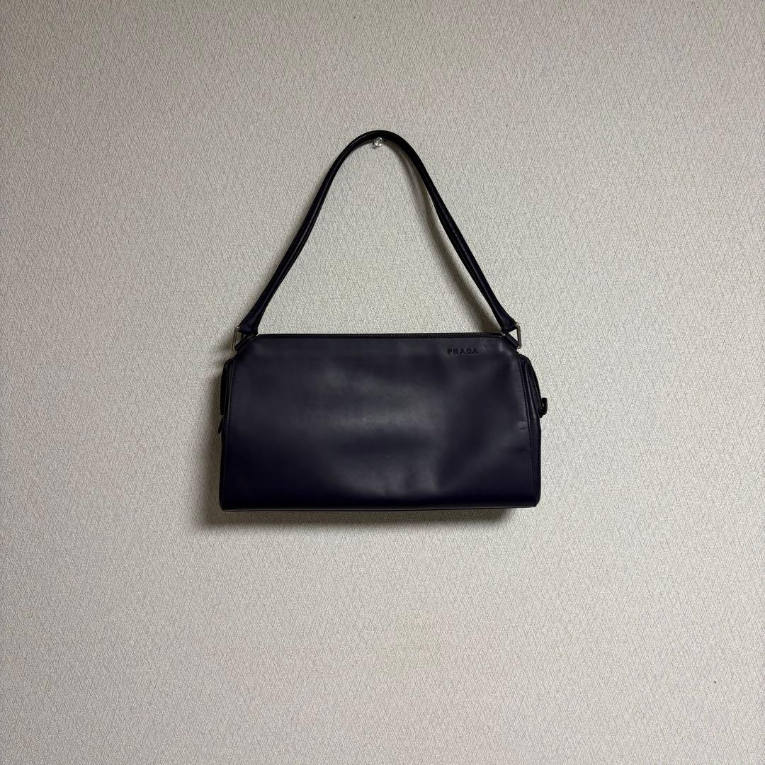 バッグ 1990s PRADA archive leather shoulder bag