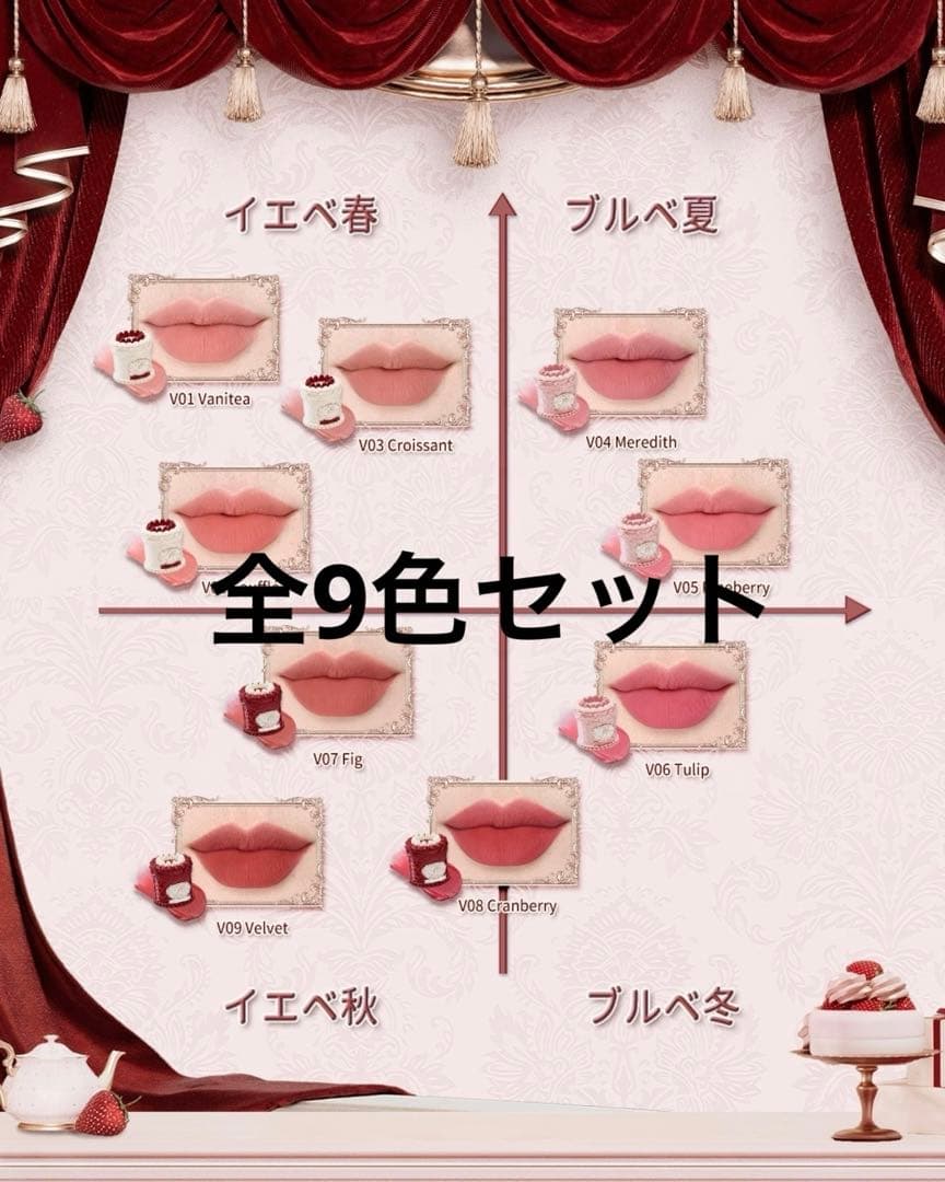 フラワーノーズ　ストロベリーキューピッドコレクションケーキリップクリーム　9色