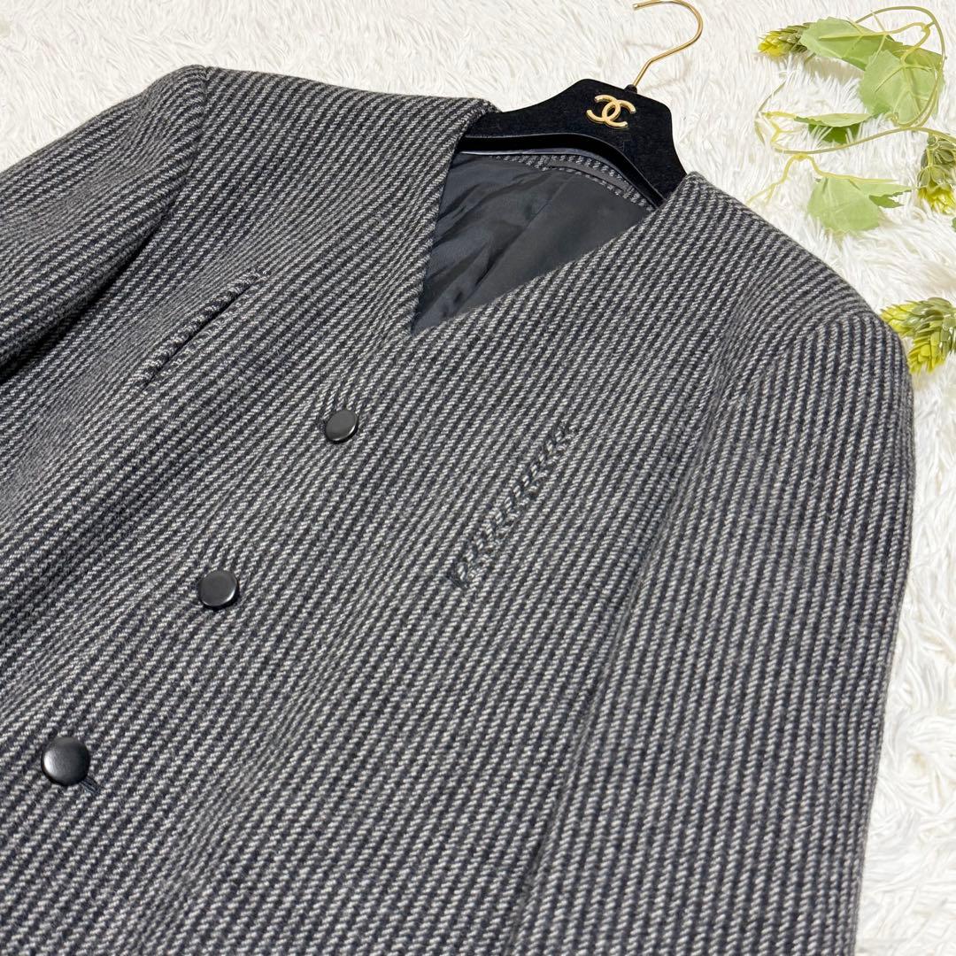 希少　コムデギャルソンオム　ノーカラージャケット　縮絨ウール　田中オム　日本製