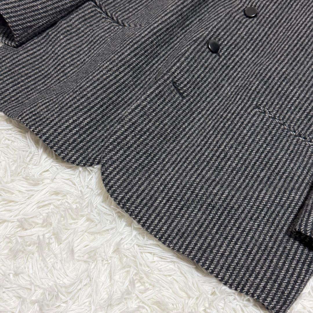 希少　コムデギャルソンオム　ノーカラージャケット　縮絨ウール　田中オム　日本製