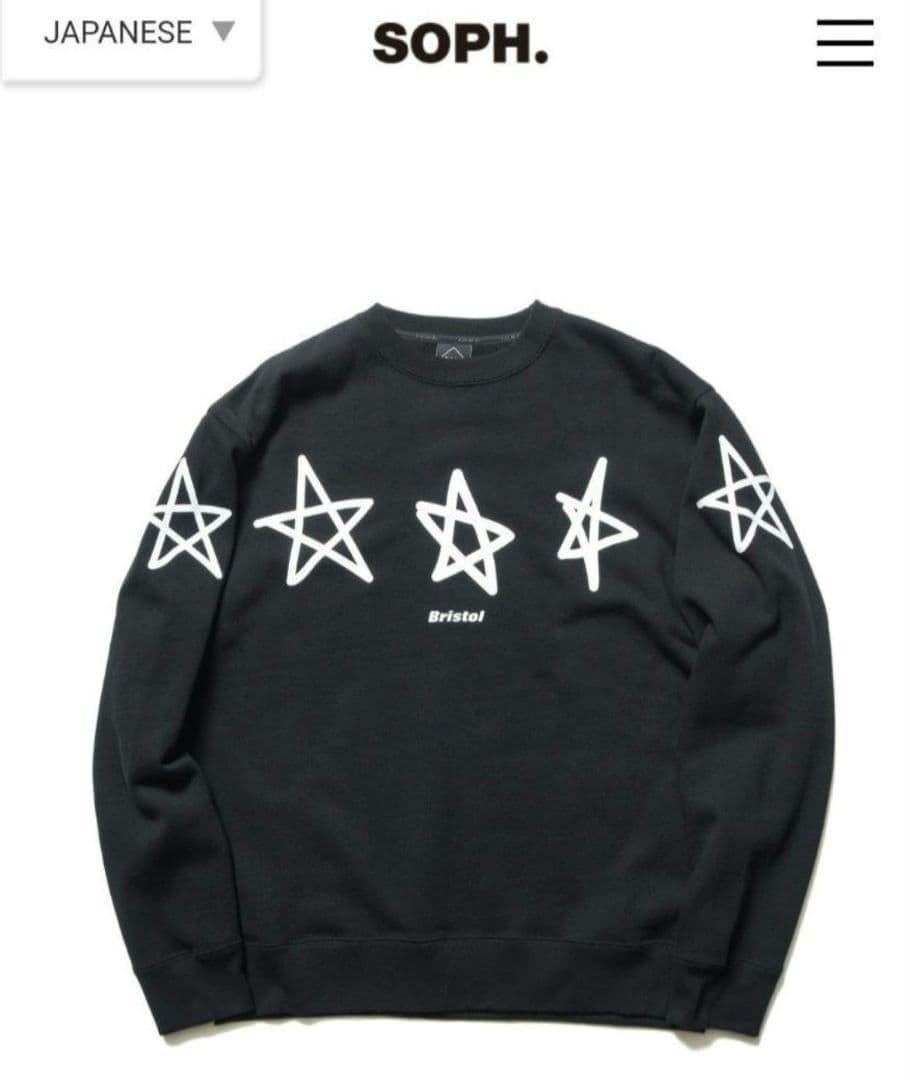トップス F.C.Real Bristol STAR CREWNECK SWEAT S