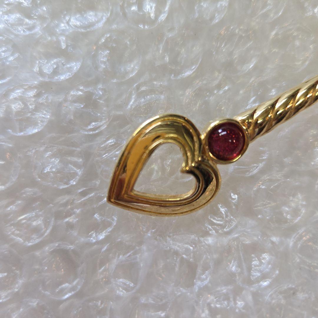 Christian　Dior　ハートブローチ　矢デザイン　クリスチャンディオール