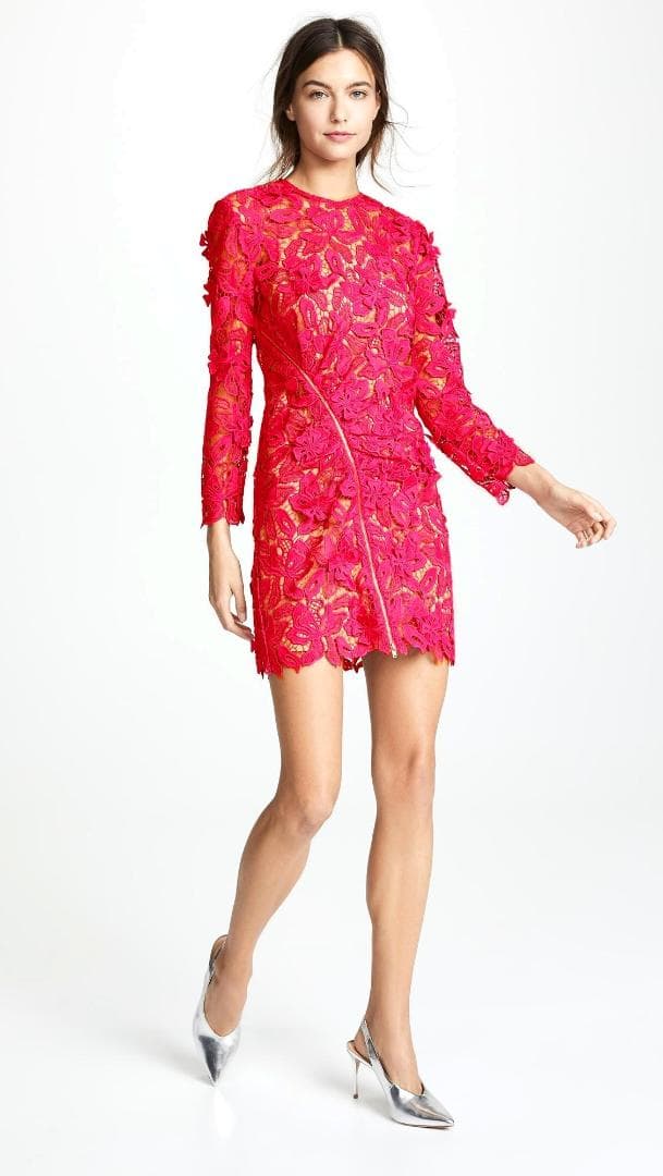 M*G様 セルフポートレイト ワンピース レース 赤 UK8 未使用 Lily