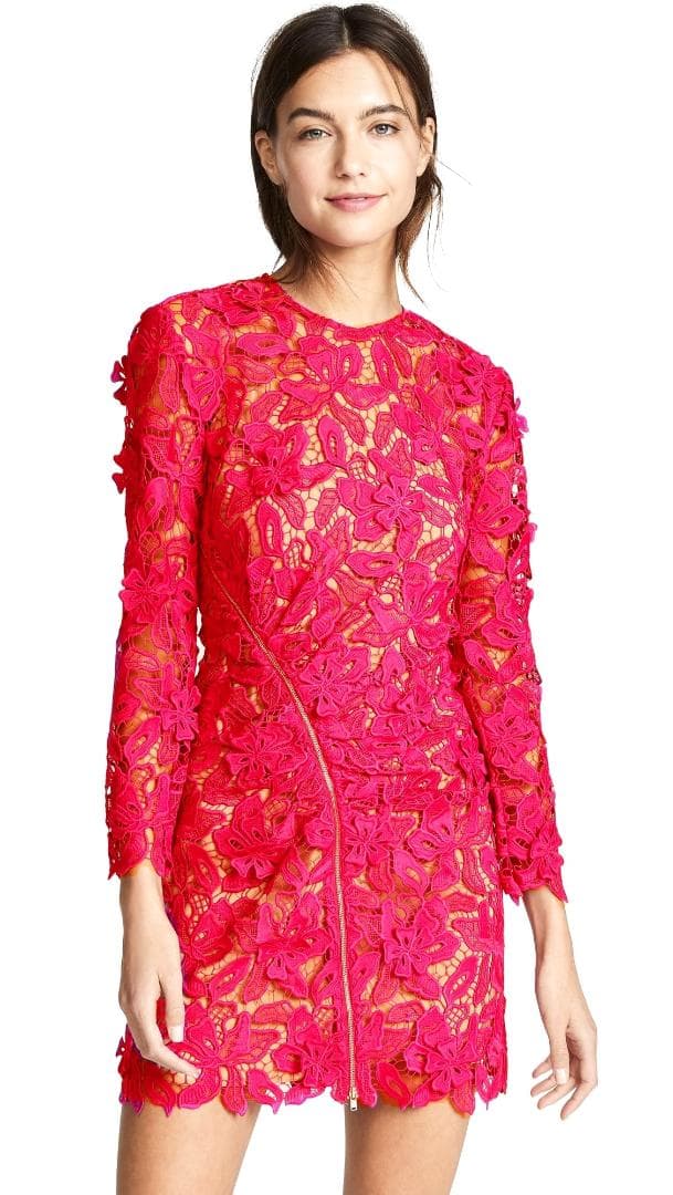 M*G様 セルフポートレイト ワンピース レース 赤 UK8 未使用 Lily