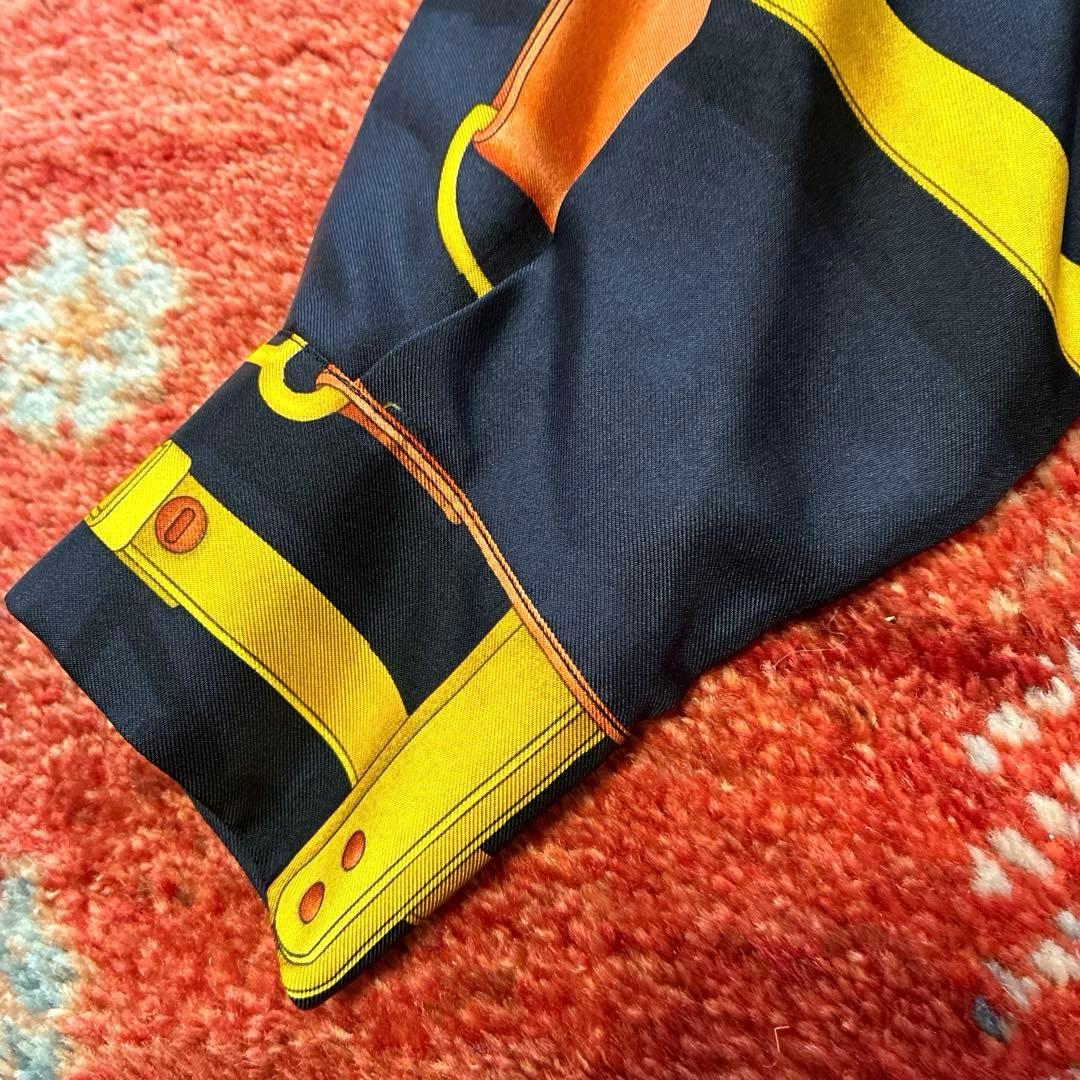 極美品/希少　GUCCI トムフォード期　ホースビット シルクシャツ ベルト柄