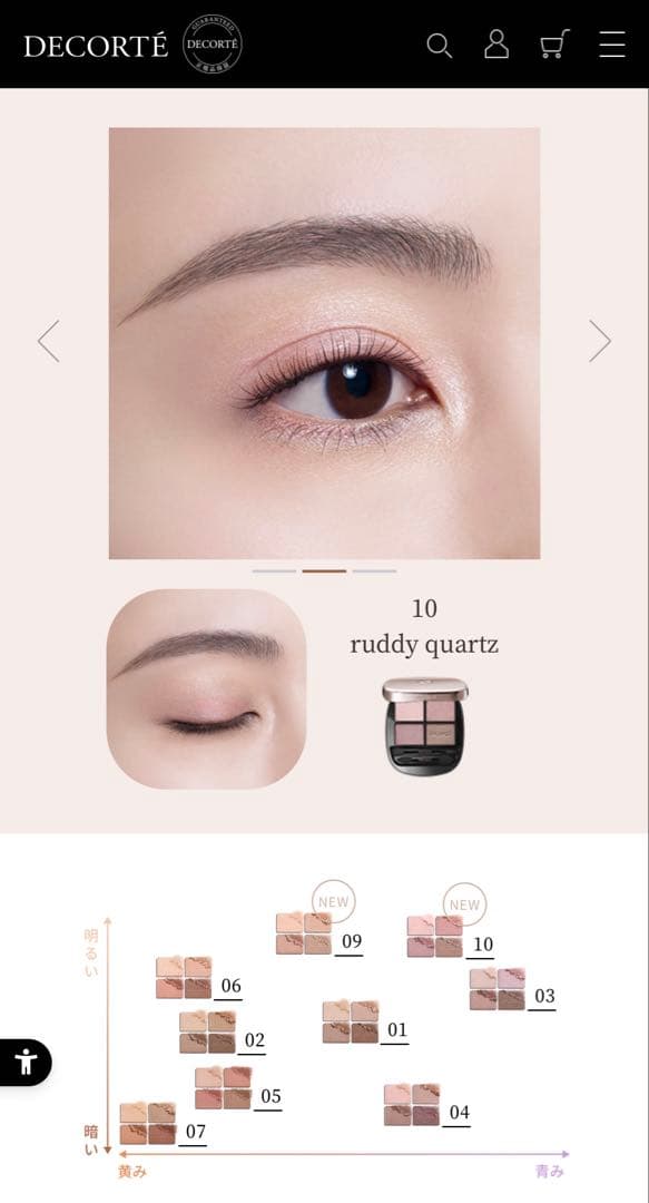 DECORTE アイシャドウパレット 10 rudy quartz