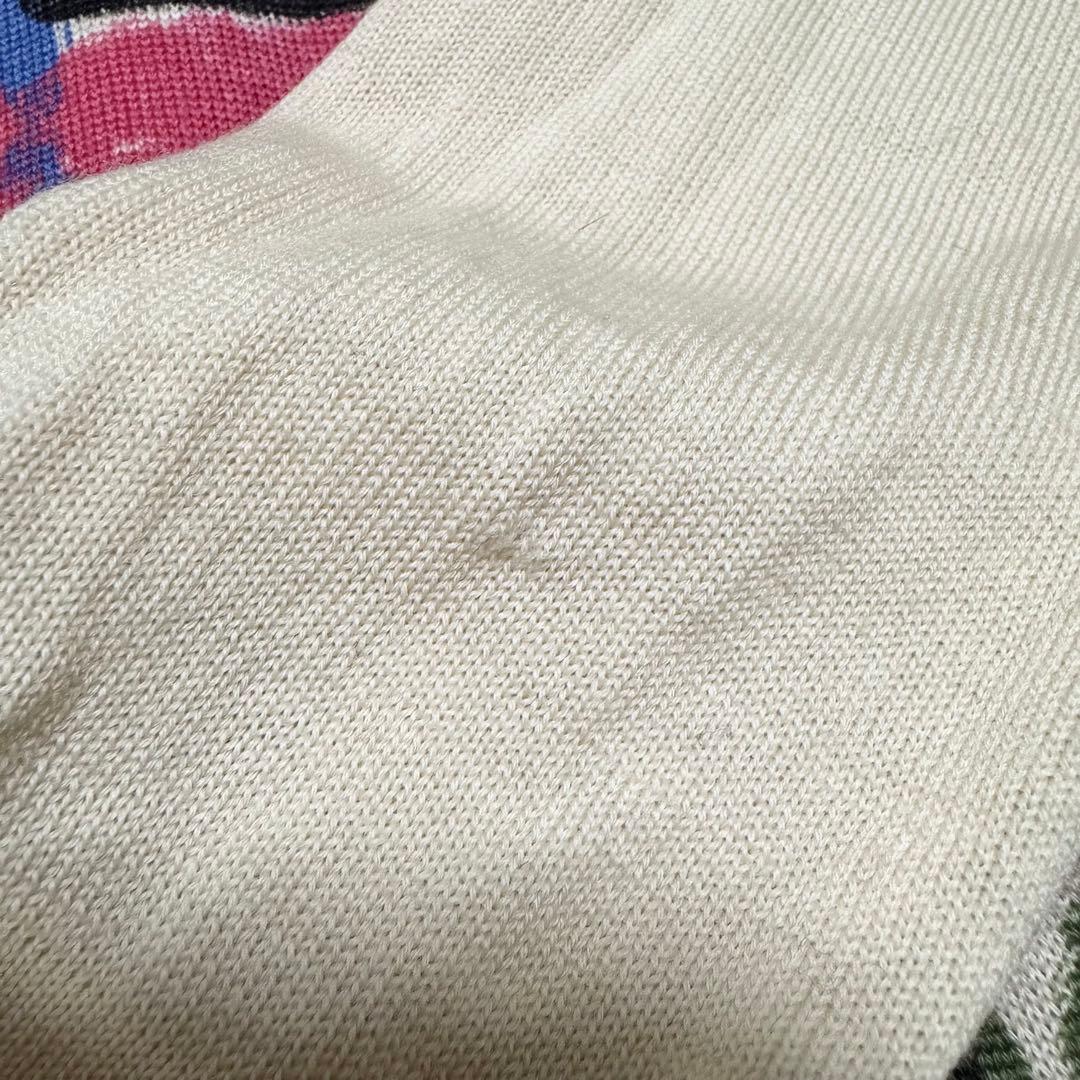 良品✨レオナールスポーツ ニットワンピース 42 ウール100 総柄 上品 希少