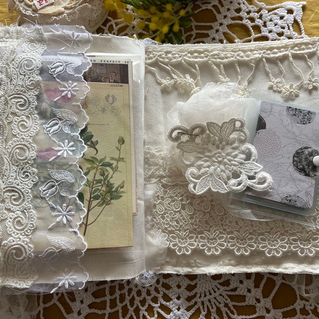 【限定1名様】 fabricジャンクジャーナル　おすそ分け素材入り　ふわふわ♪