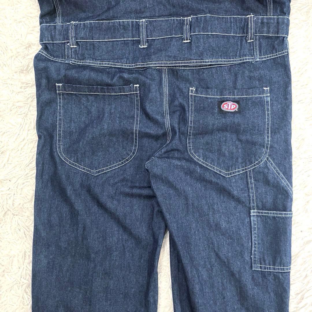 Snap-on　stp　ツナギ　デニム　機能的　ベルトループ　ダブルジップ　M