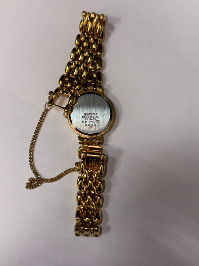 【中古】SEIKO クォーツレディース腕時計　1F21-0A30