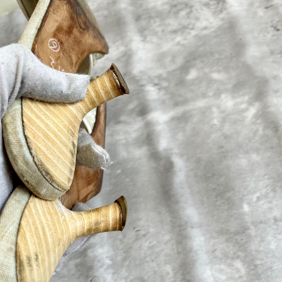 CHANEL ミュール サンダル ヒール 刺繍 36サイズ