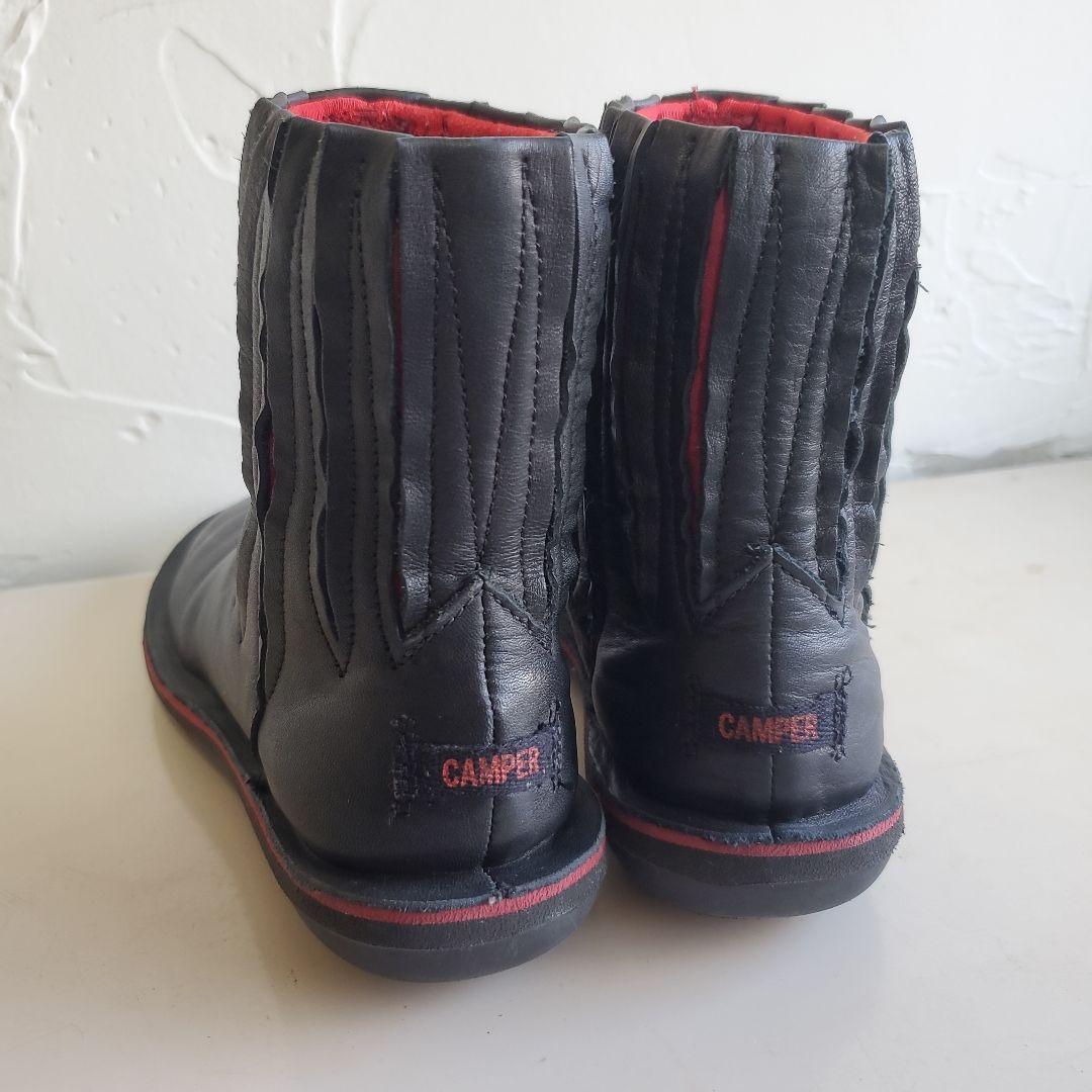 完売品 CAMPER カンペール BEETLE レザー ショートブーツ 36