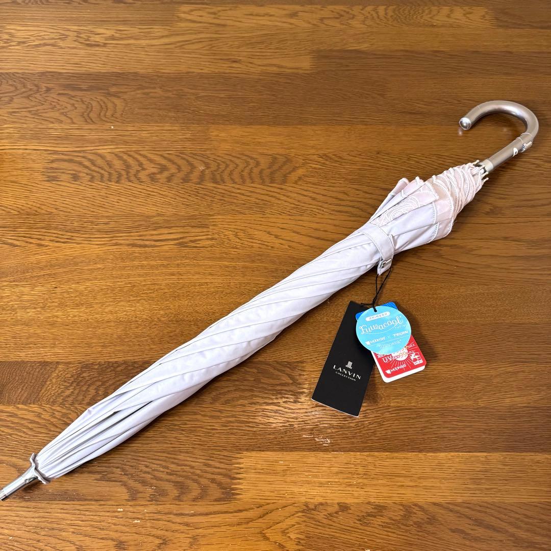 ★新品★ランバンコレクション　晴雨兼用日傘　１級遮光　軽量　フワクール　バラ