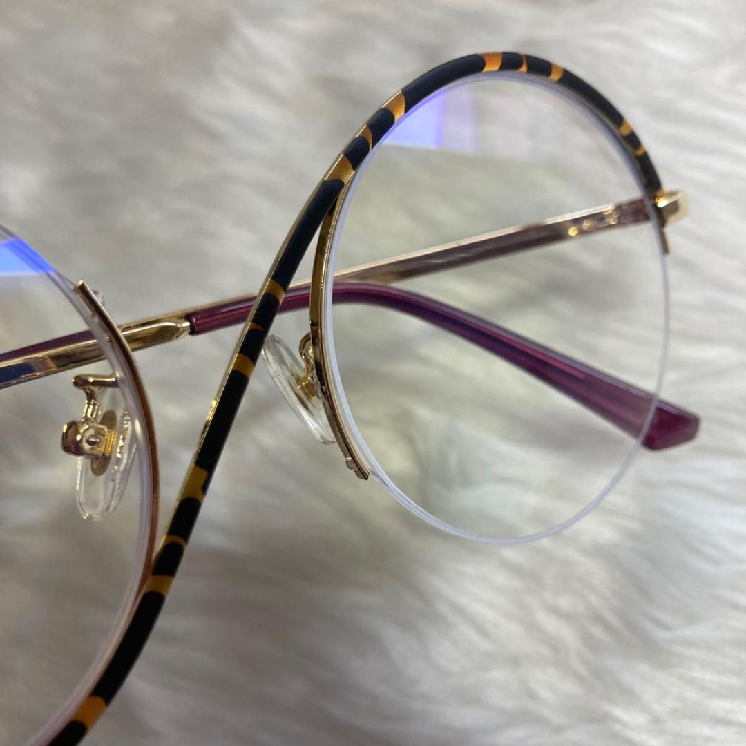 78個性的メガネ眼鏡ハーフリムブルーライトカットめがねサングラスアンダーリム○