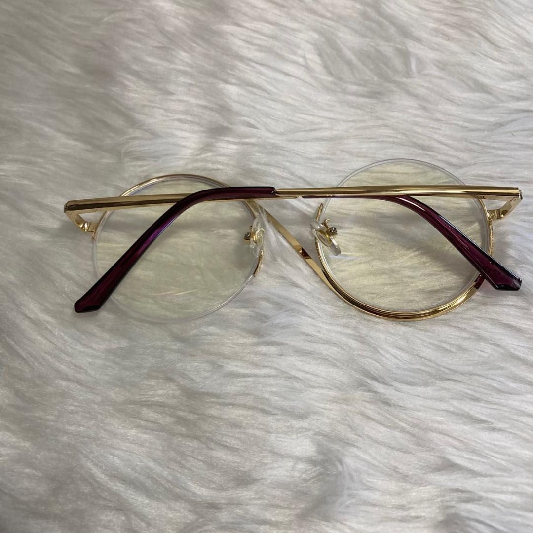 78個性的メガネ眼鏡ハーフリムブルーライトカットめがねサングラスアンダーリム○