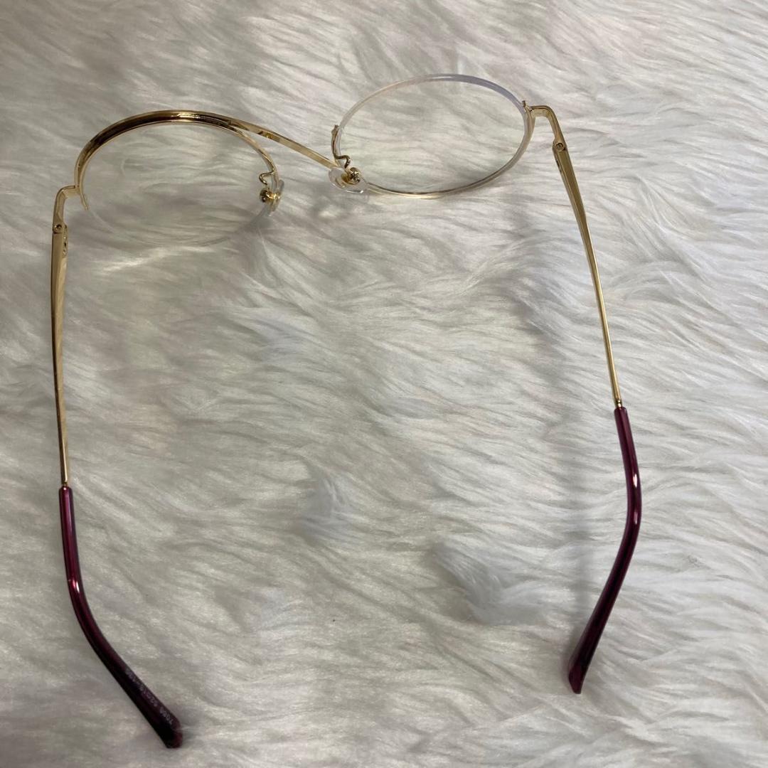 78個性的メガネ眼鏡ハーフリムブルーライトカットめがねサングラスアンダーリム○