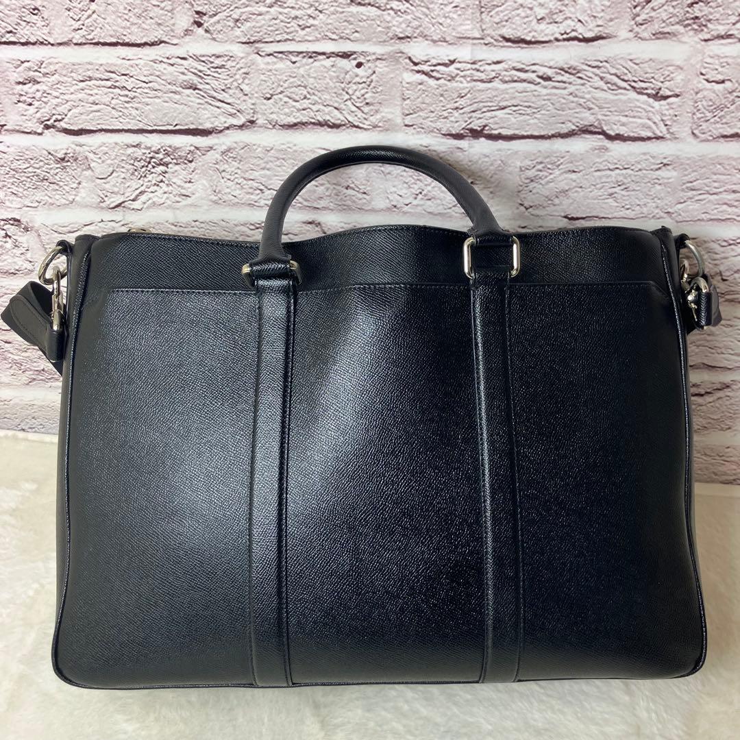 コーチ✨メトロポリタン 2way ３室 A4 ビジネスバッグ サフィアーノレザー
