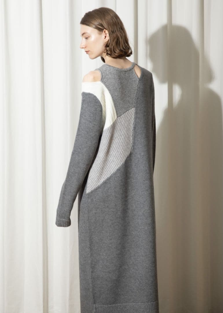 willfully アシンメトリーニットワンピース