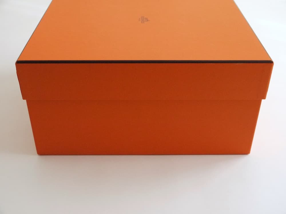 レア！HERMESネイビーボックス空箱 正規品 バーキン25用オレンジボックス