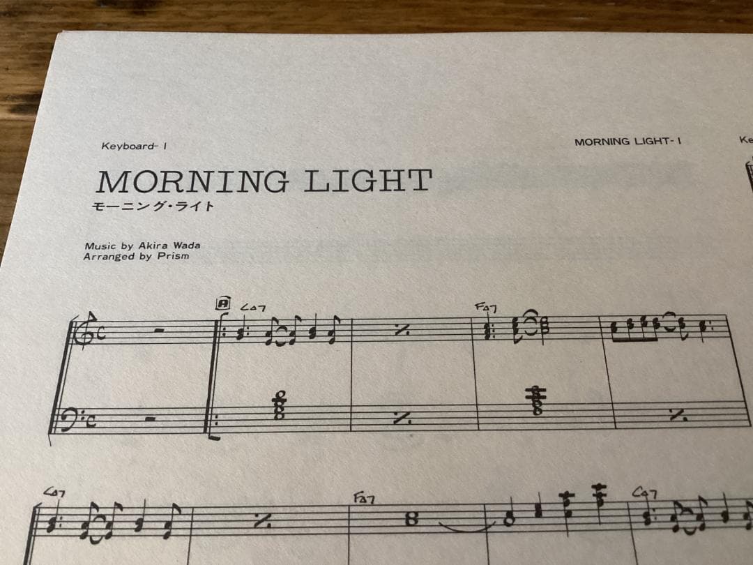 ★楽譜/プリズム/PRISM/和田アキラ/パート譜/バンドスコア
