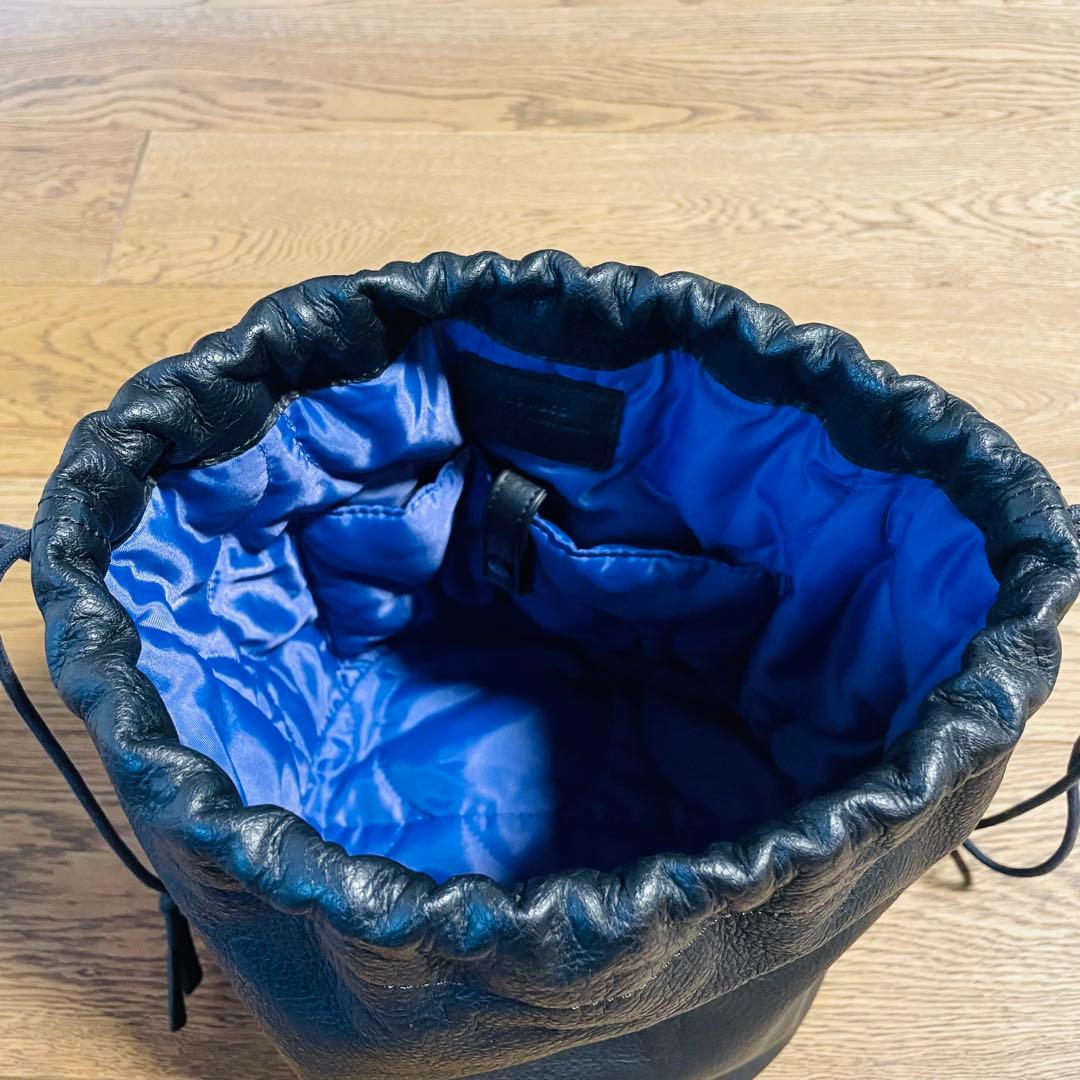 slow&Co BEAMS 巾着レザーバッグ