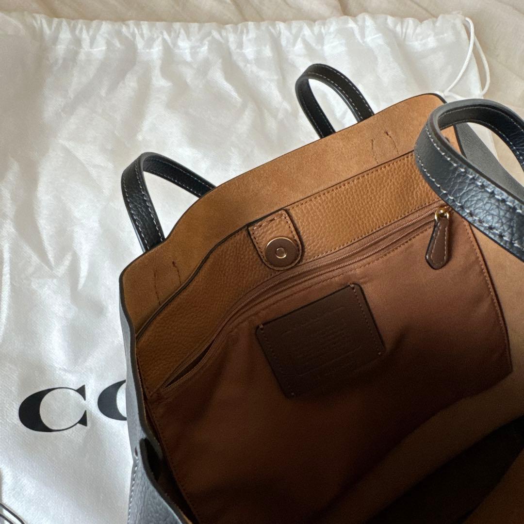 COACH 黒 レザー トートバッグ