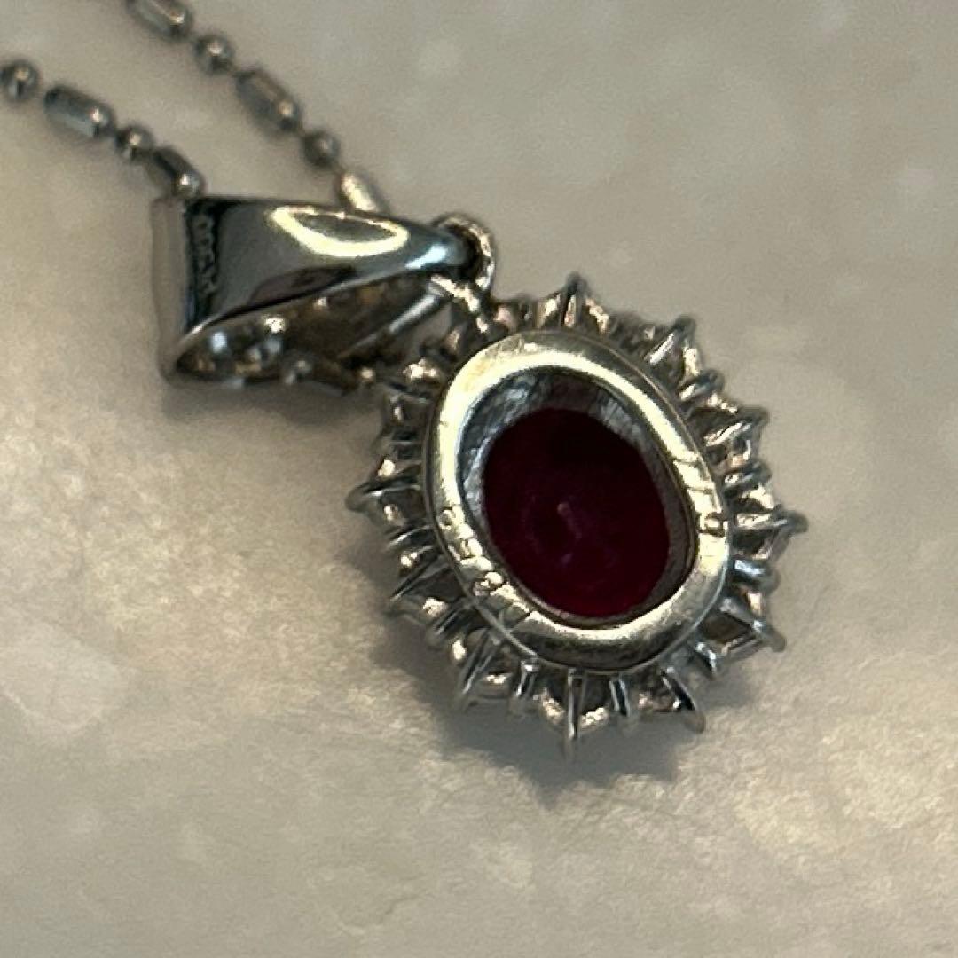 ルビー プラチナネックレス