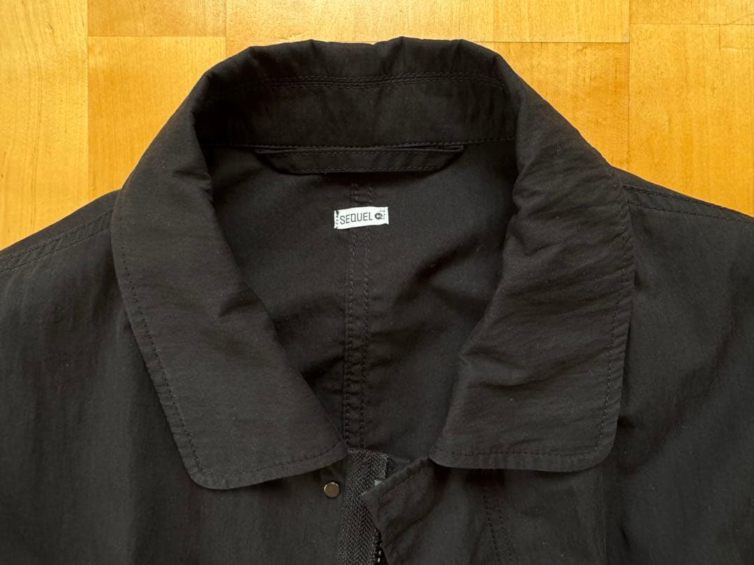 SEQUEL FISHTAIL TRENCH COAT BLACK M 黒