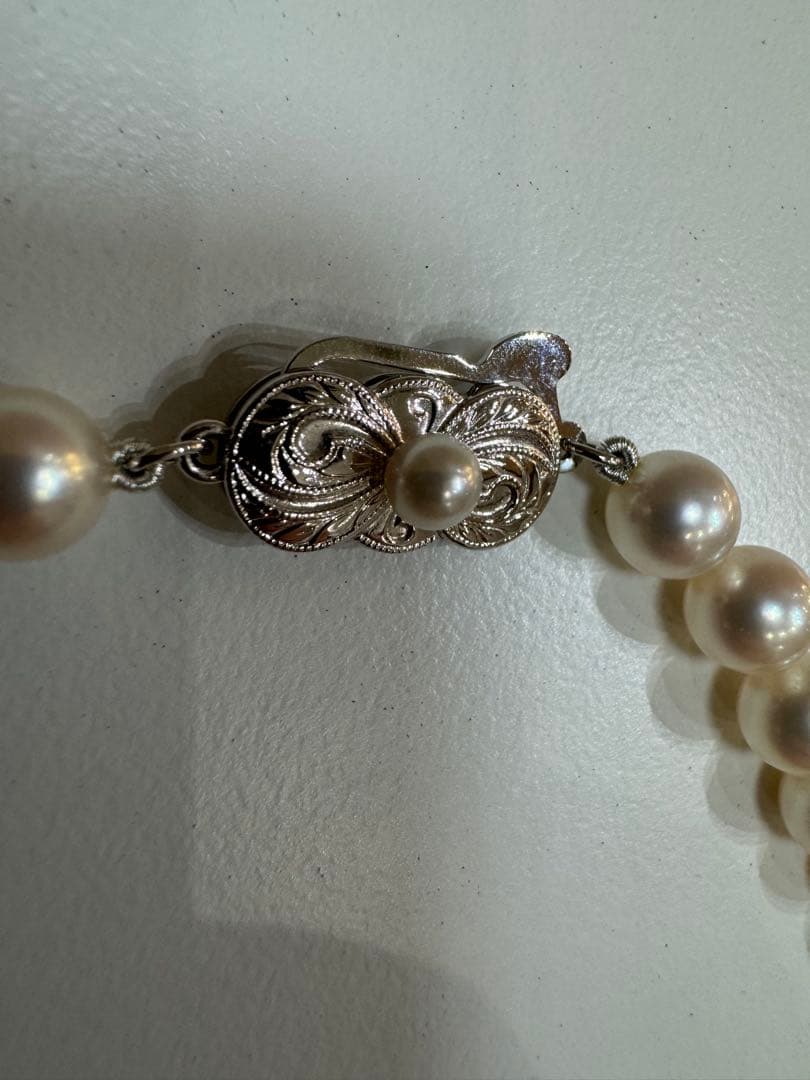 ミキモト　真珠　パール　ネックレス　SIL　Mチャーム付き　6.5m～7.0m