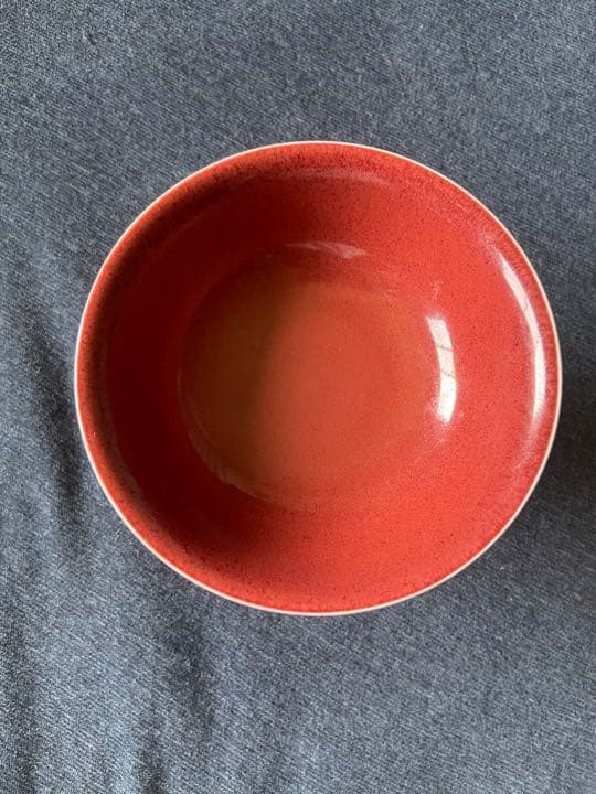 中国古美術品　魚文釉里紅　馬上杯　大明宣徳年製 在銘 清の時代