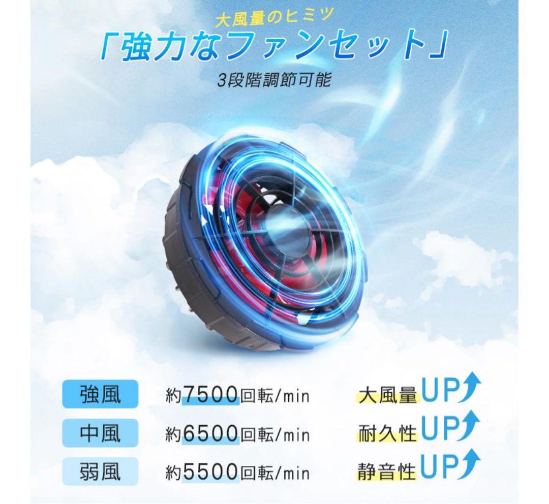 KEN　クーラーベスト ブラック ベージュファン バッテリーM 2枚セット