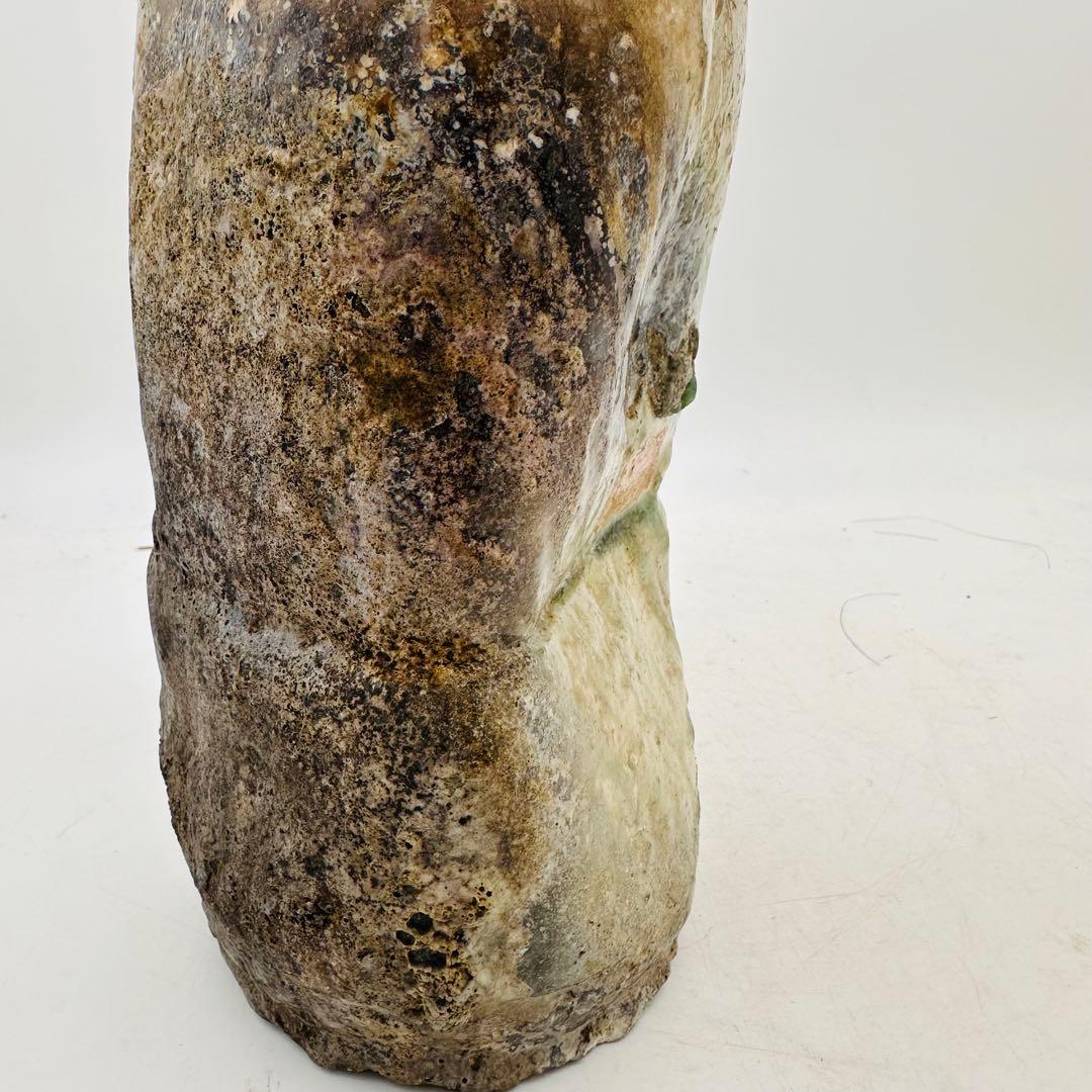 T 時代物　信楽焼　花瓶　花入　置き物　唐津 置物　茶道具　茶器