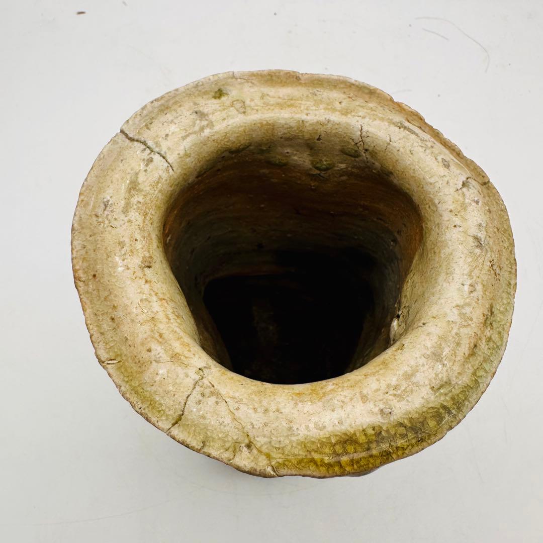 T 時代物　信楽焼　花瓶　花入　置き物　唐津 置物　茶道具　茶器