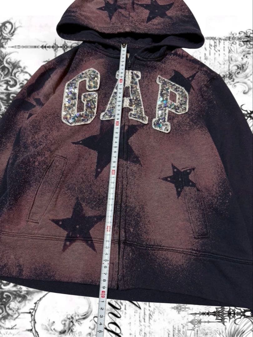 レア星GAPパンクロックy2kパーカー　平成ギャルNANAストリートゴシック古着