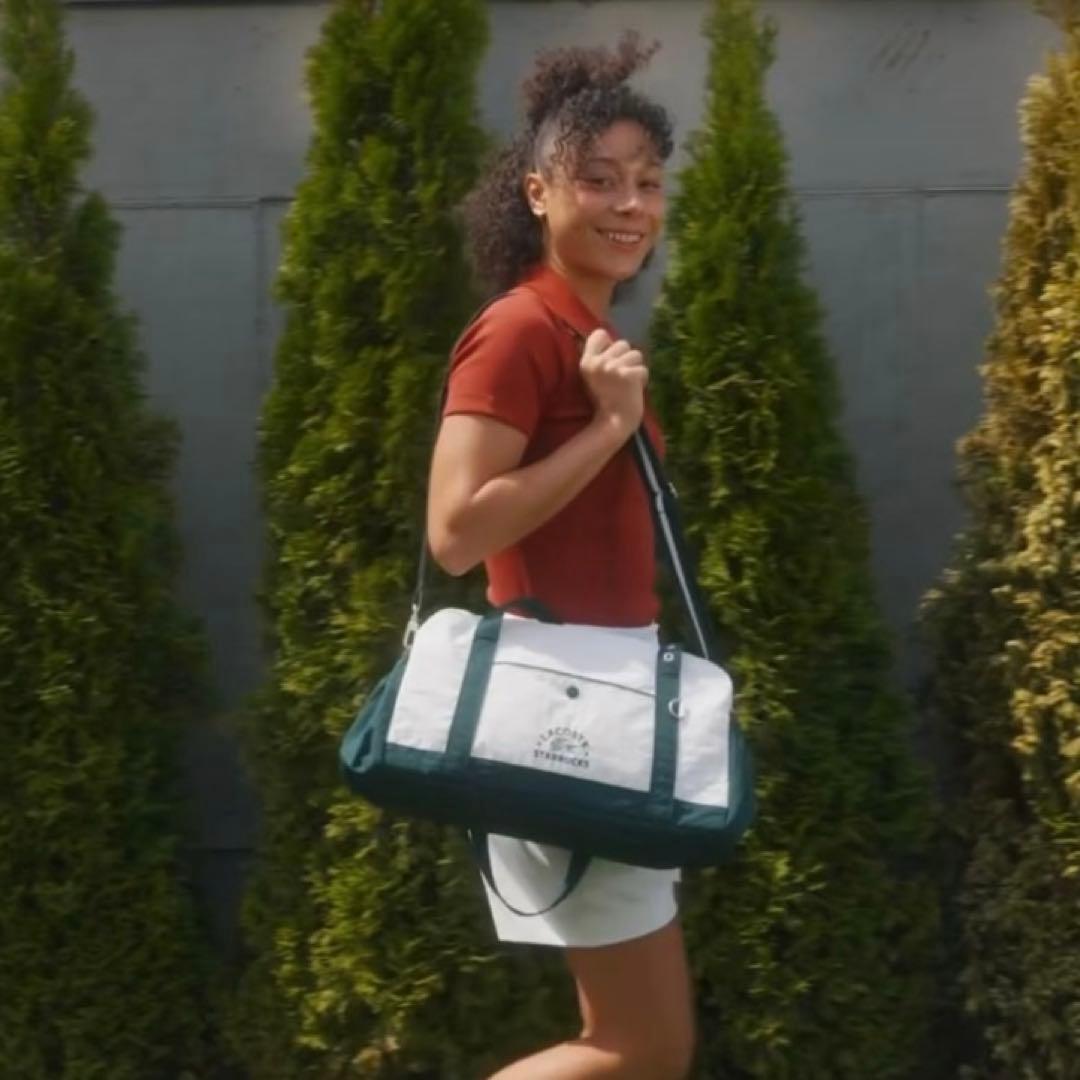 【韓国スターバックス 】LACOSTE ラコステ バッグ グリーン非売品