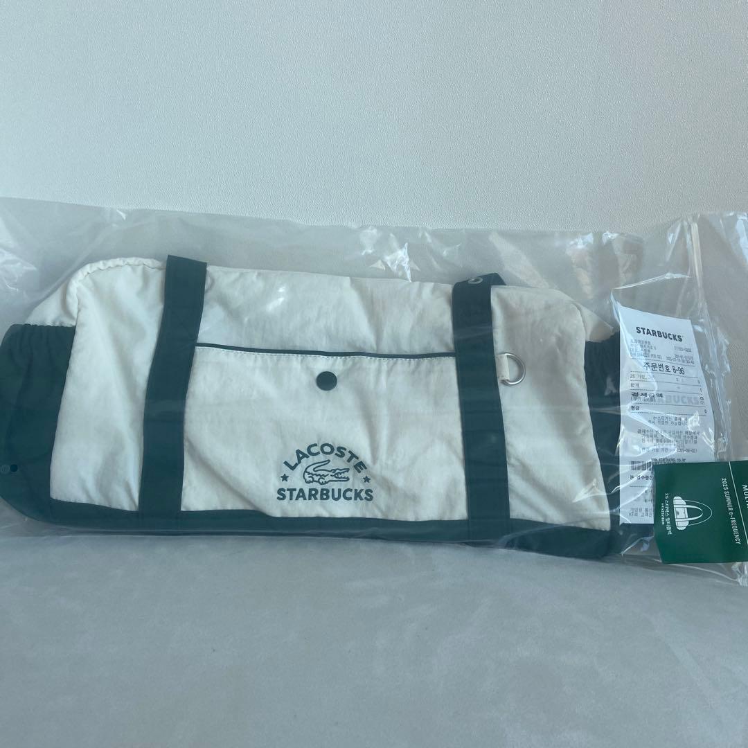 【韓国スターバックス 】LACOSTE ラコステ バッグ グリーン非売品