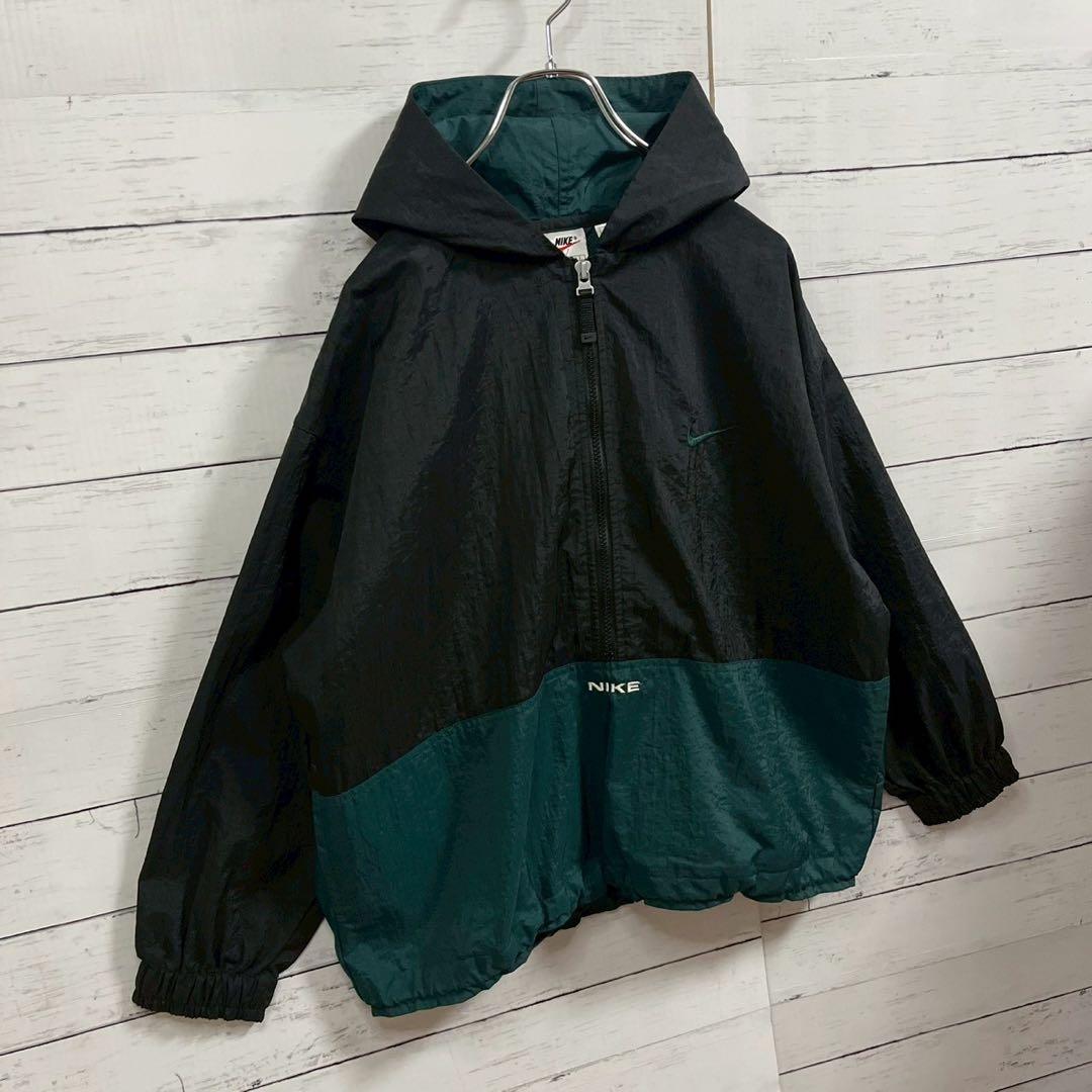 1【人気Lサイズ】ナイキ☆銀タグ ハーフジップ ナイロンジャケット☆7313