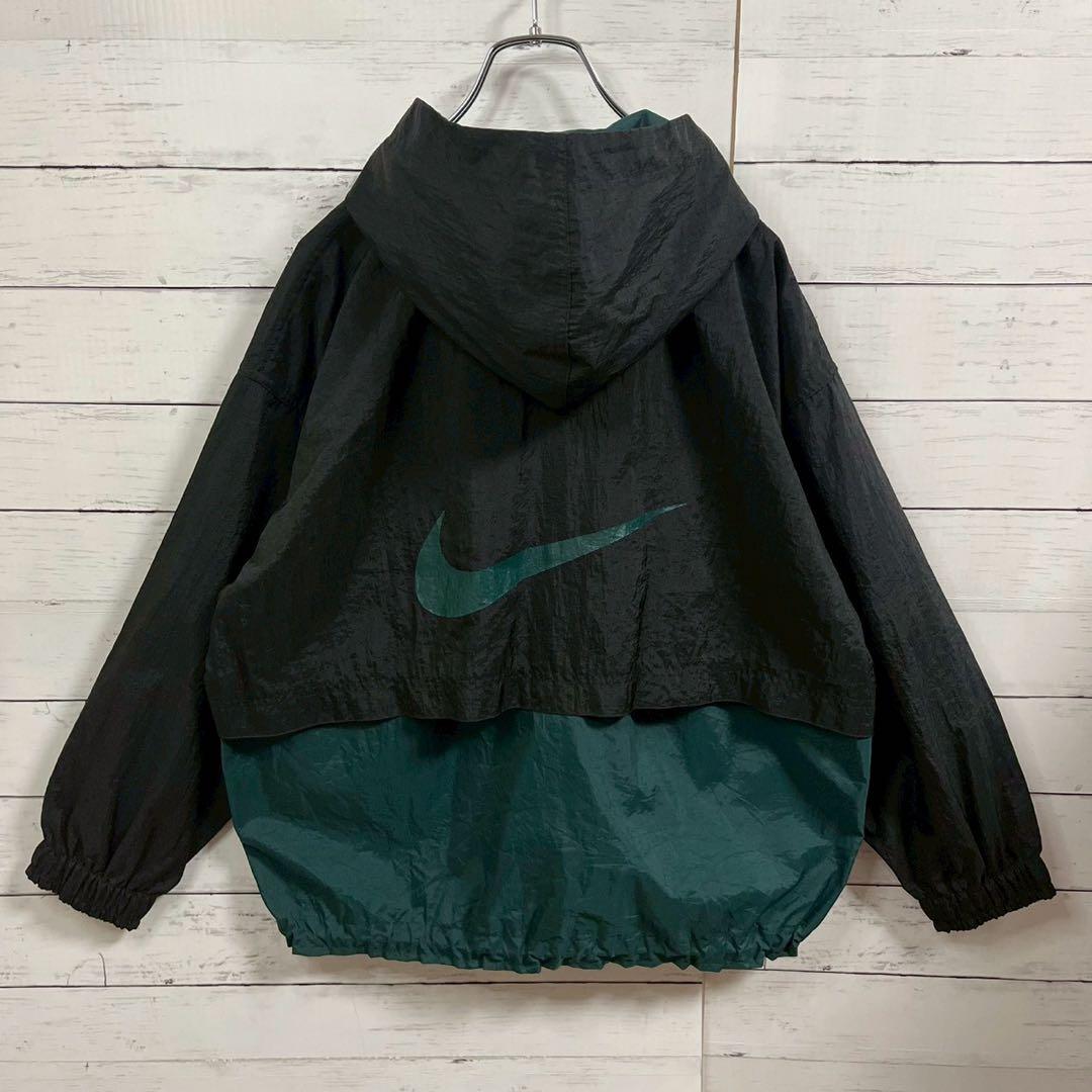 1【人気Lサイズ】ナイキ☆銀タグ ハーフジップ ナイロンジャケット☆7313