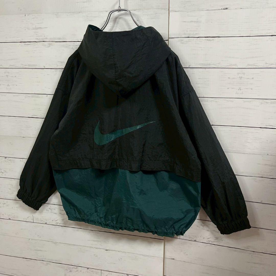 1【人気Lサイズ】ナイキ☆銀タグ ハーフジップ ナイロンジャケット☆7313