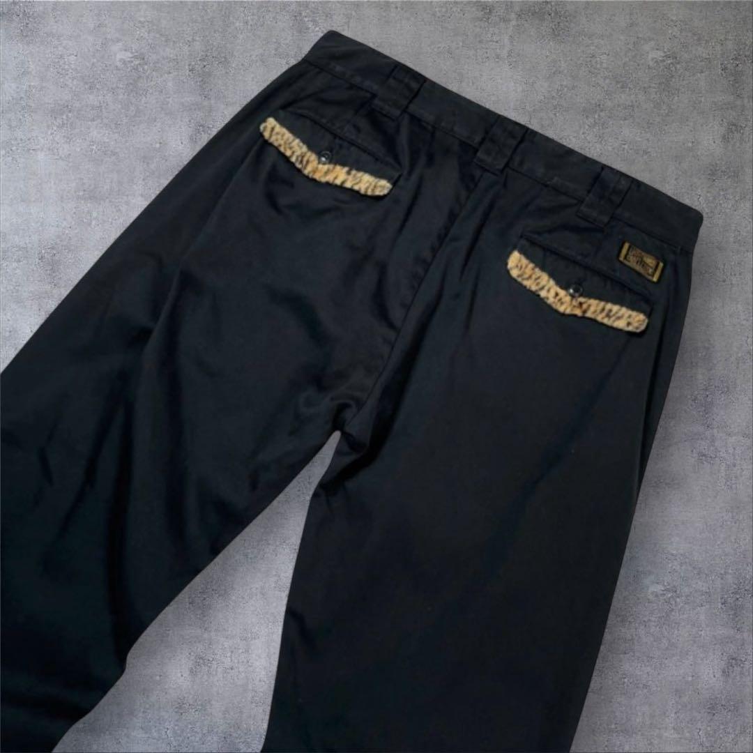 希少✨NEIGHBORHOOD レオパード切替 チノパン ブラック L