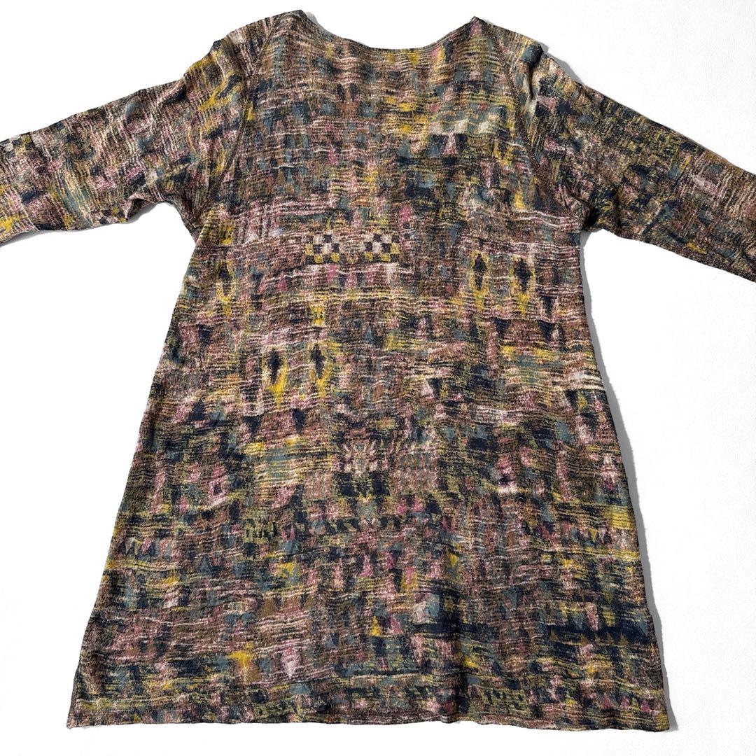 ヨーガンレール チュニック aライン ジャガード 総柄 綿 コットン M