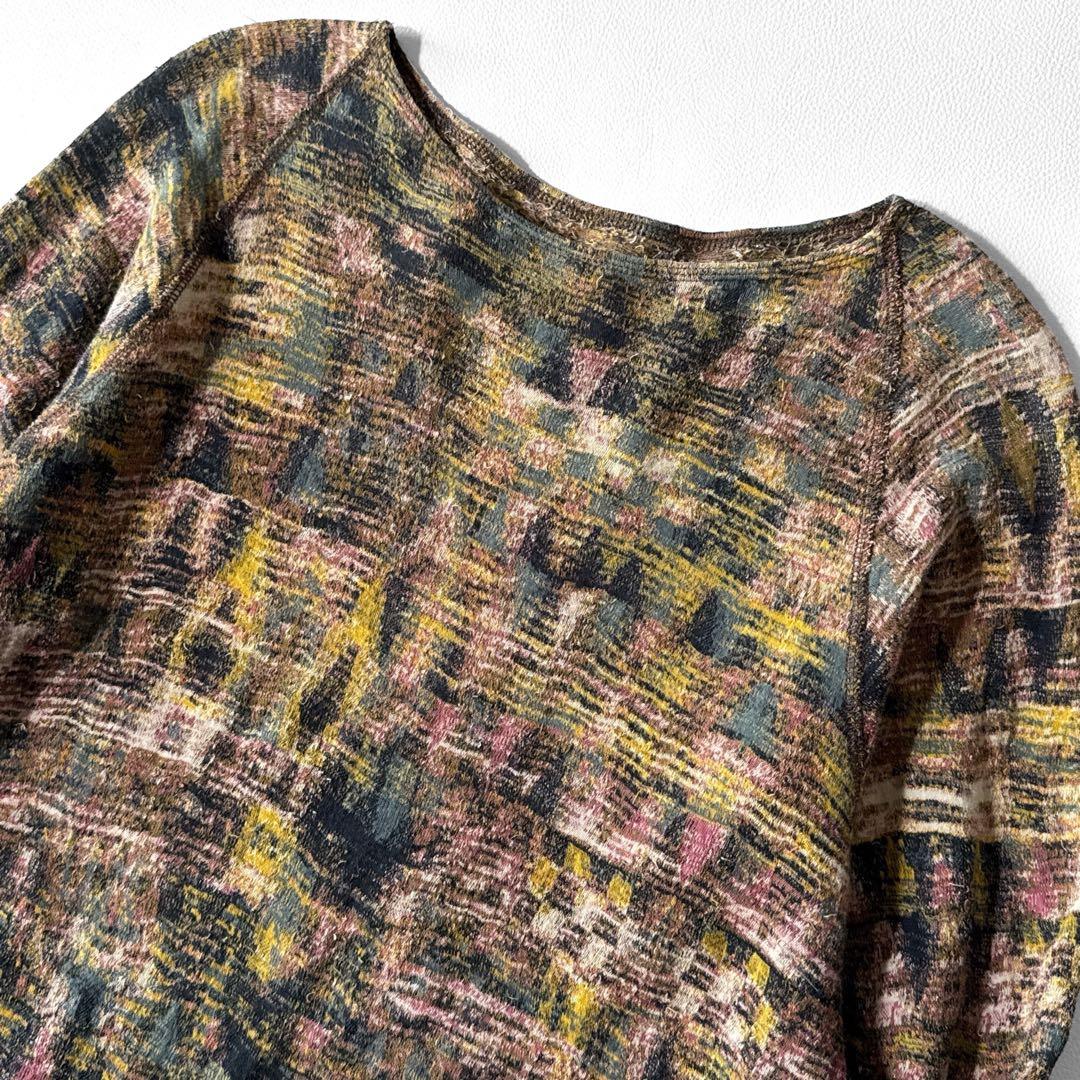 ヨーガンレール チュニック aライン ジャガード 総柄 綿 コットン M