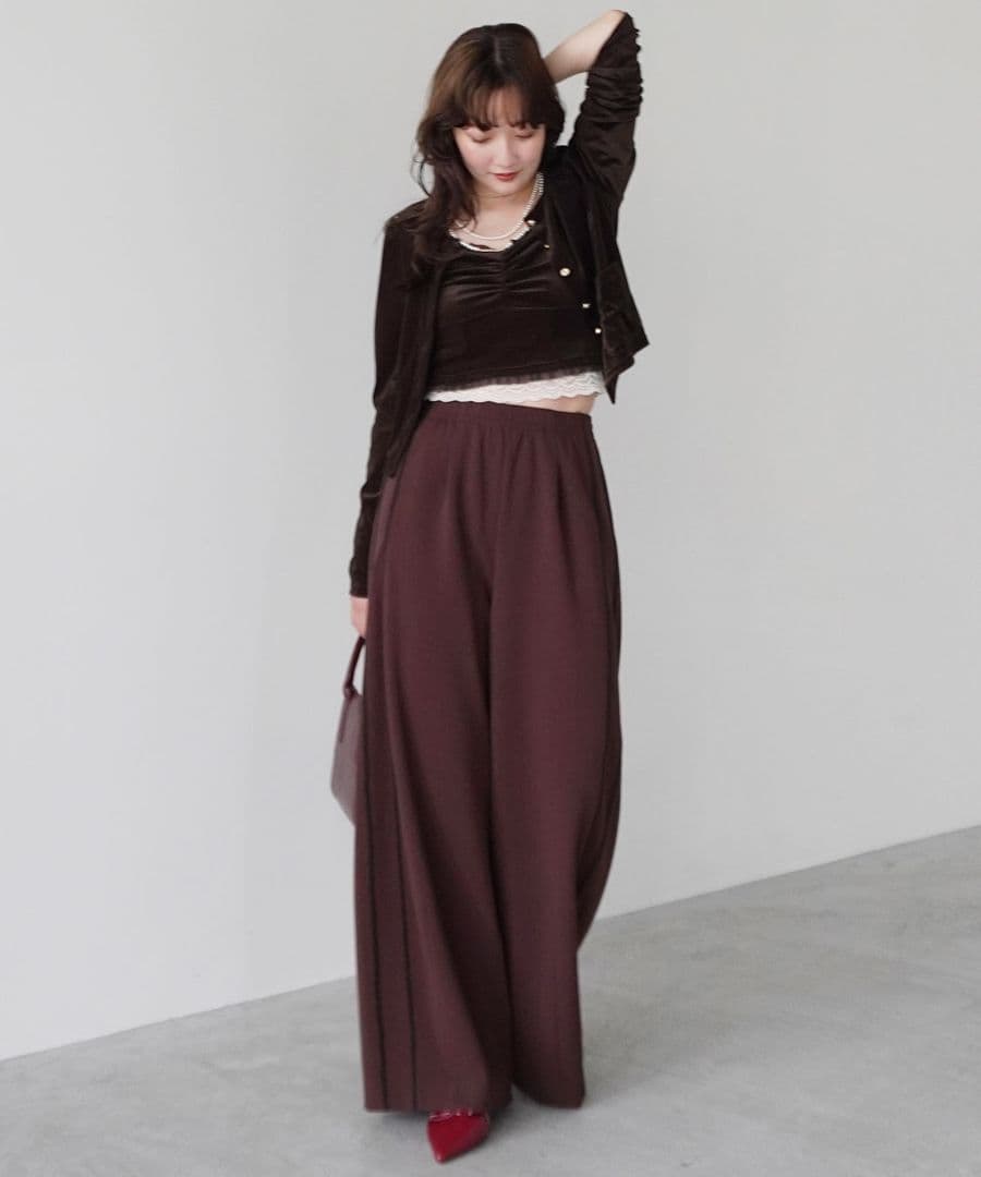 【完売入手困難】 ココディール 新品タグ付　ベロアビスチェキャミソール ブラウン