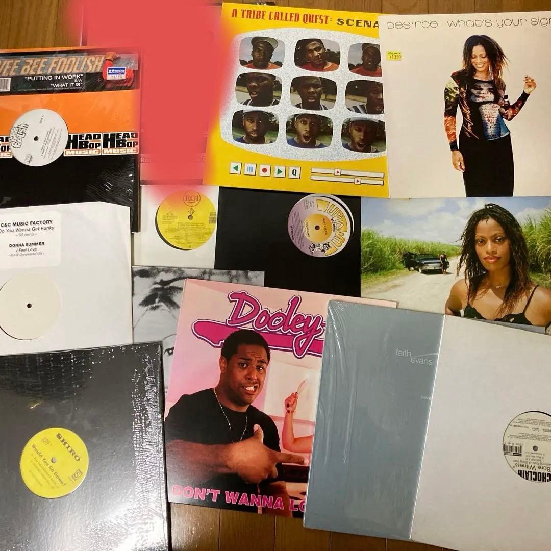 レコードbox付き•激レア多数‼️ hiphop r&b レコード約62枚