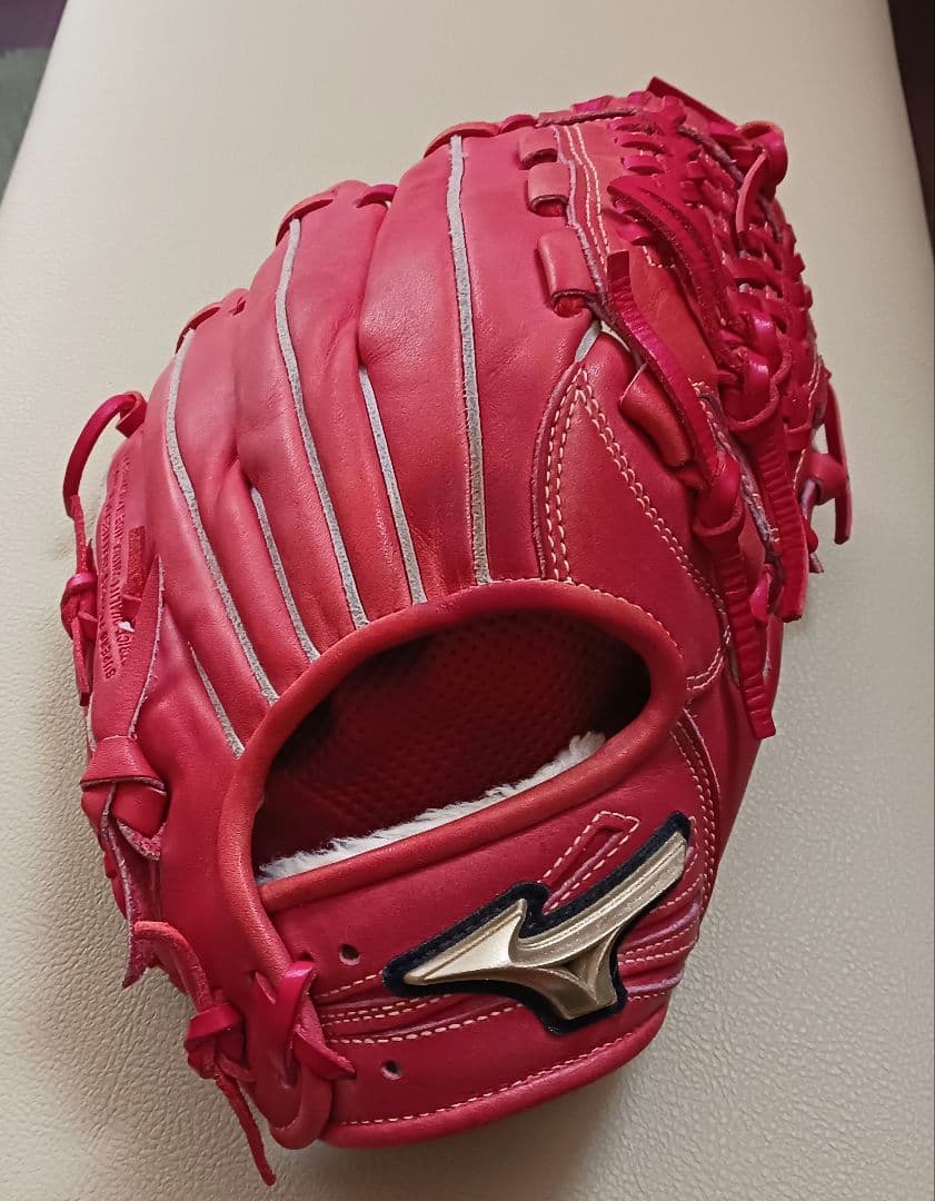ミズノ 軟式 グローブ グラブ グローバルエリート ラディッシュカラー 美品