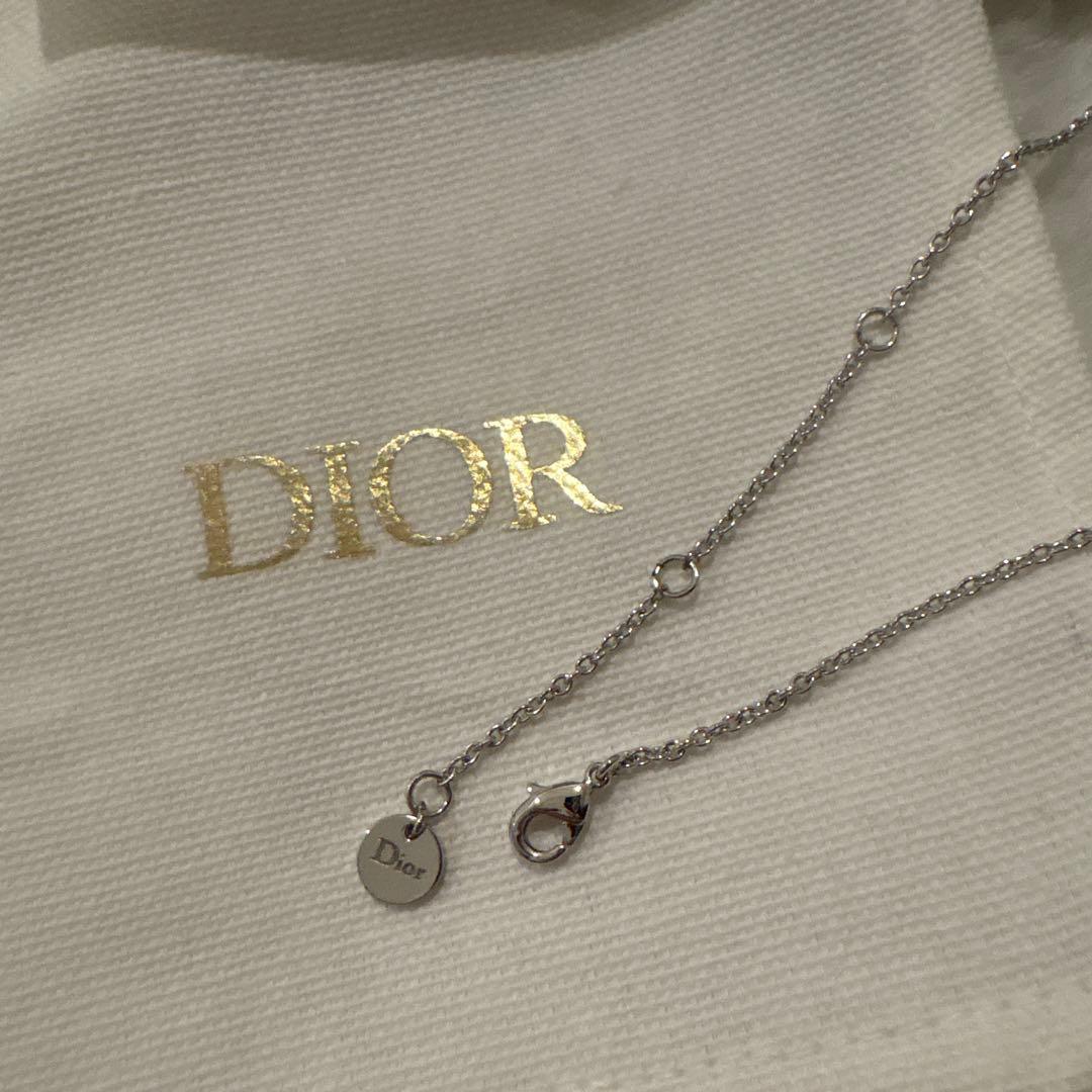 【即発送】Dior シルバー CDロゴネックレス