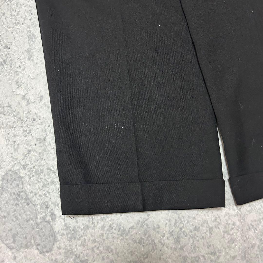 90s “ウールギャバ” スラックス 3タック \"ブラック\" ジバンシー